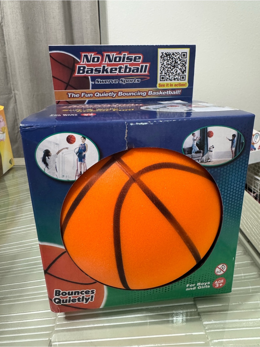 No Noise Basketball by Swerve Sports - Orange Foam Basketball